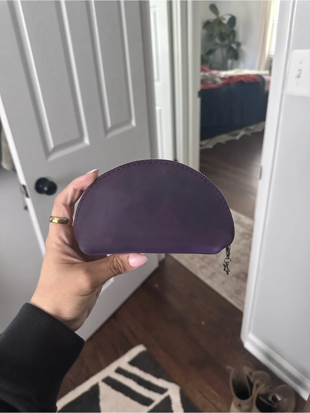 Portland Leather Goods Taco Tassel Pouch in Royal Purple